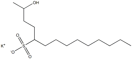 2-Hydroxytetradecane-5-sulfonic acid potassium salt Struktur