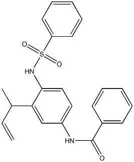 N-[3-(1-Methyl-2-propenyl)-4-phenylsulfonylaminophenyl]benzamide Struktur