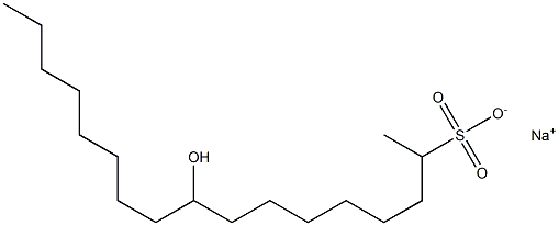 9-Hydroxyheptadecane-2-sulfonic acid sodium salt Struktur