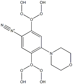 4-Morpholino-2,5-dipentoxybenzenediazonium Struktur