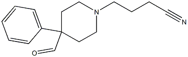 4-Formyl-4-phenyl-1-piperidinebutyronitrile Struktur