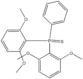 Bis(2,6-dimethoxyphenyl)phenylphosphine sulfide Struktur