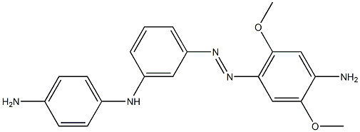 4-[3-(4-Aminophenylamino)phenylazo]-2,5-dimethoxyaniline Struktur