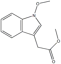 1-Methoxy-1H-indole-3-acetic acid methyl ester Struktur