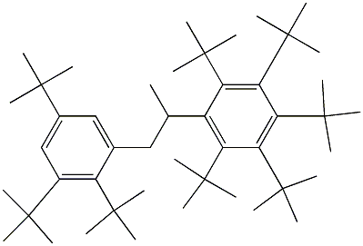 2-(Penta-tert-butylphenyl)-1-(2,3,5-tri-tert-butylphenyl)propane Struktur