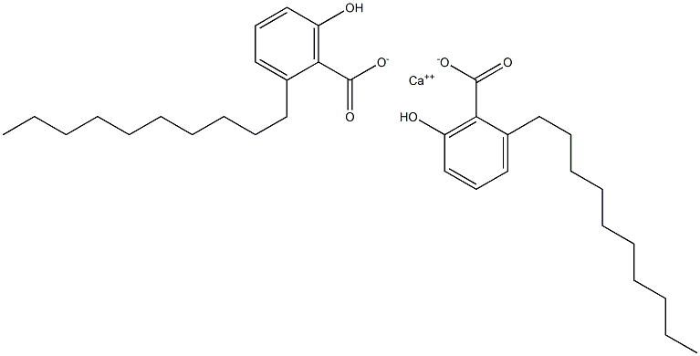 Bis(2-decyl-6-hydroxybenzoic acid)calcium salt Struktur