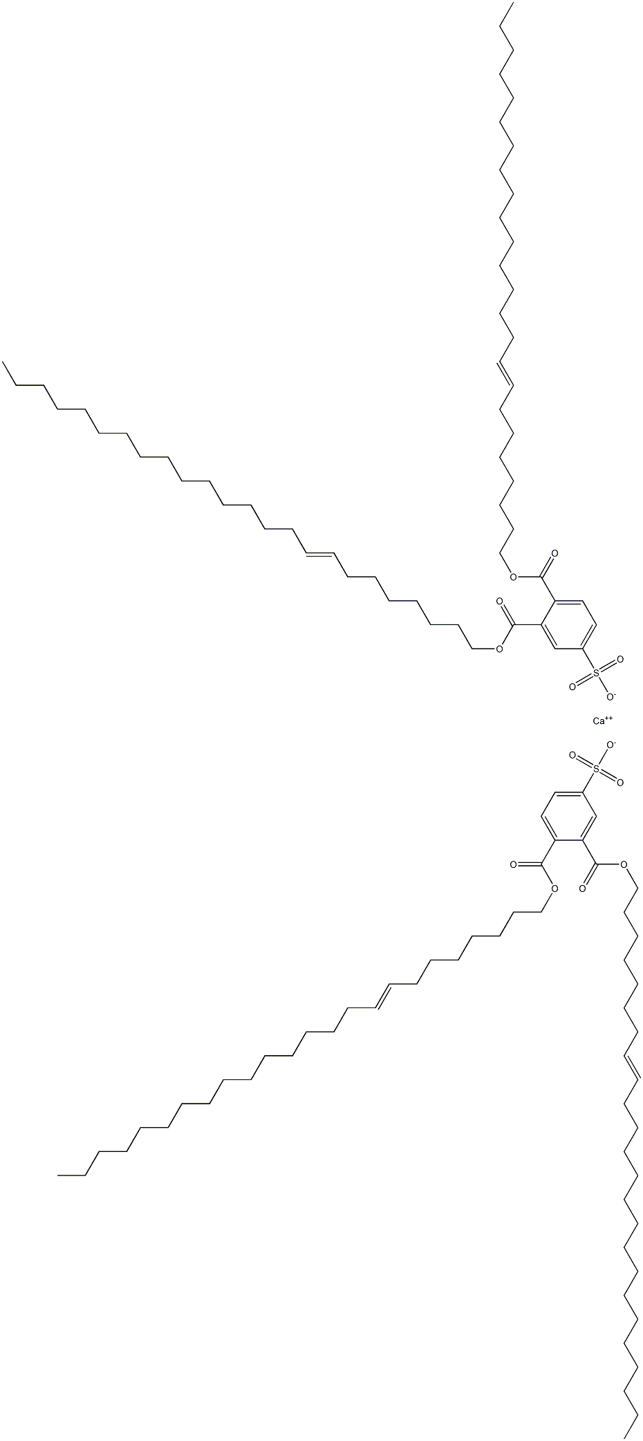 Bis[3,4-di(8-tetracosenyloxycarbonyl)benzenesulfonic acid]calcium salt Struktur