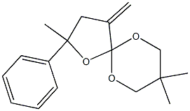2-フェニル-4-メチレン-2,8,8-トリメチル-1,6,10-トリオキサスピロ[4.5]デカン 化學(xué)構(gòu)造式