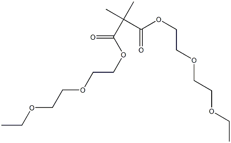 Dimethylmalonic acid bis[2-(2-ethoxyethoxy)ethyl] ester Struktur