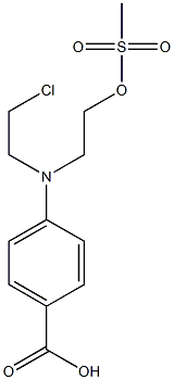 4-[(2-Chloroethyl)[2-(methylsulfonyloxy)ethyl]amino]benzoic acid Struktur