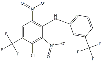 3-Chloro-4-trifluoromethyl-2,6-dinitro-N-[3-trifluoromethylphenyl]benzenamine Struktur