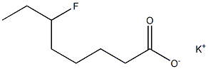 6-Fluorooctanoic acid potassium salt Struktur