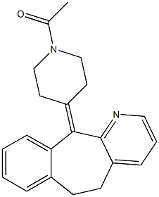 5,6-Dihydro-11-(1-acetyl-4-piperidinylidene)-11H-benzo[5,6]cyclohepta[1,2-b]pyridine Struktur