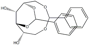 1-O,6-O:3-O,5-O-Dibenzylidene-D-glucitol Struktur