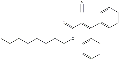 2-Cyano-3,3-diphenylpropenoic acid octyl ester Struktur