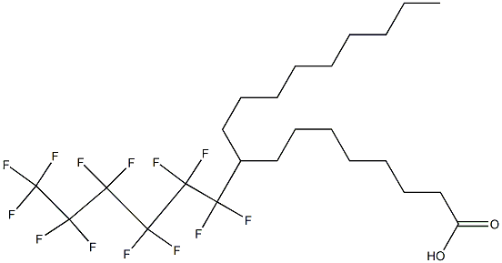 9-(Tridecafluorohexyl)octadecanoic acid Struktur