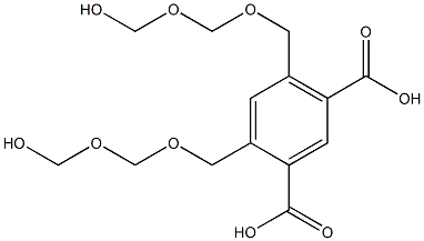 4,6-Bis(5-hydroxy-2,4-dioxapentan-1-yl)isophthalic acid Struktur