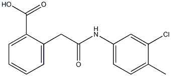 2-[2-[3-Chloro-4-methylanilino]-2-oxoethyl]benzoic acid Struktur