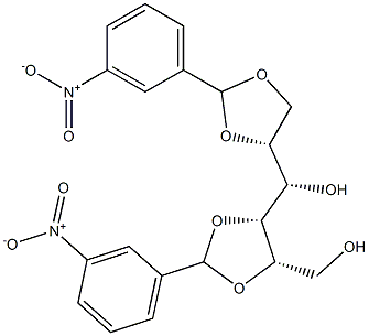 1-O,2-O:4-O,5-O-Bis(3-nitrobenzylidene)-L-glucitol Struktur