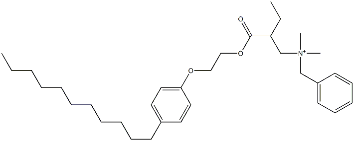 N,N-Dimethyl-N-benzyl-N-[2-[[2-(4-undecylphenyloxy)ethyl]oxycarbonyl]butyl]aminium Struktur