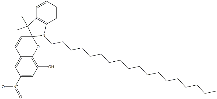 1',3'-Dihydro-3',3'-dimethyl-6-nitro-1'-octadecylspiro[2H-1-benzopyran-2,2'-[2H]indol]-8-ol Struktur