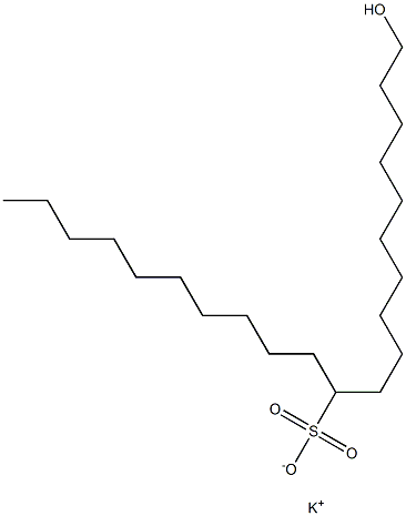 1-Hydroxyhenicosane-11-sulfonic acid potassium salt Struktur