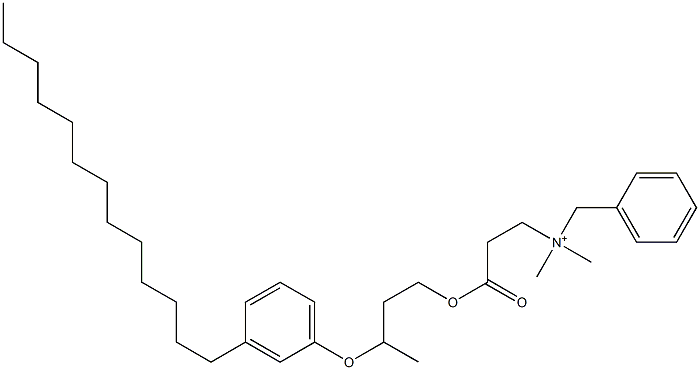 N,N-Dimethyl-N-benzyl-N-[2-[[3-(3-tridecylphenyloxy)butyl]oxycarbonyl]ethyl]aminium Struktur