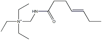 N,N-Diethyl-N-[(4-heptenoylamino)methyl]ethanaminium Struktur