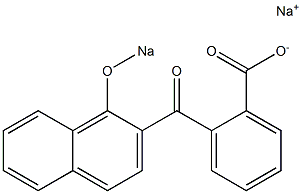 o-(1-Sodiooxy-2-naphtylcarbonyl)benzoic acid sodium salt Struktur