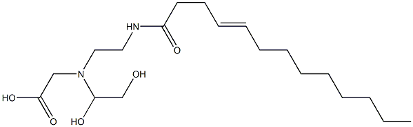 N-(1,2-Dihydroxyethyl)-N-[2-(4-tridecenoylamino)ethyl]aminoacetic acid Struktur