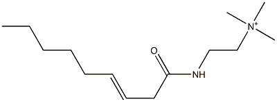 N,N,N-Trimethyl-2-(3-nonenoylamino)ethanaminium Struktur