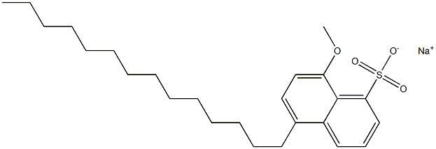 8-Methoxy-5-tetradecyl-1-naphthalenesulfonic acid sodium salt Struktur