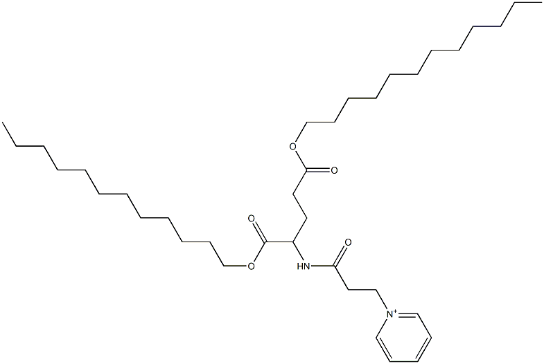 1-[3-[[1-[(Dodecyloxy)carbonyl]-4-(dodecyloxy)-4-oxobutyl]amino]-3-oxopropyl]pyridinium Struktur