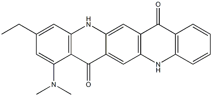 1-(Dimethylamino)-3-ethyl-5,12-dihydroquino[2,3-b]acridine-7,14-dione Struktur