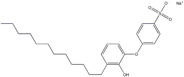 2'-Hydroxy-3'-dodecyl[oxybisbenzene]-4-sulfonic acid sodium salt Struktur