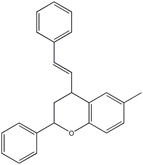 2-Phenyl-4-styryl-6-methylchroman Struktur