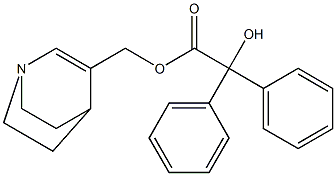 Benzilic acid [1-azabicyclo[2.2.2]oct-2-en-3-yl]methyl ester Struktur