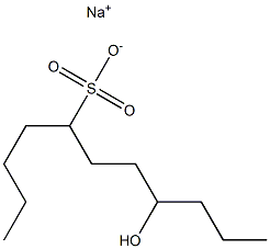 8-Hydroxyundecane-5-sulfonic acid sodium salt Struktur