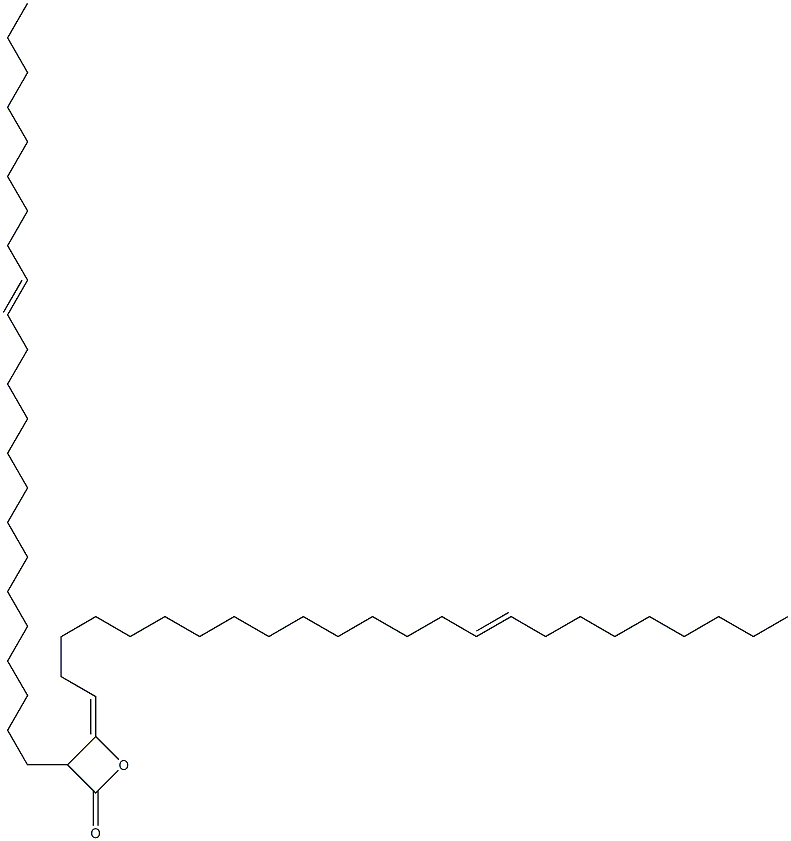 3-(14-Tricosenyl)-4-(15-tetracosen-1-ylidene)oxetan-2-one Struktur