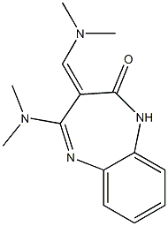 1,3-Dihydro-4-(dimethylamino)-3-[(dimethylamino)methylene]-2H-1,5-benzodiazepin-2-one Struktur