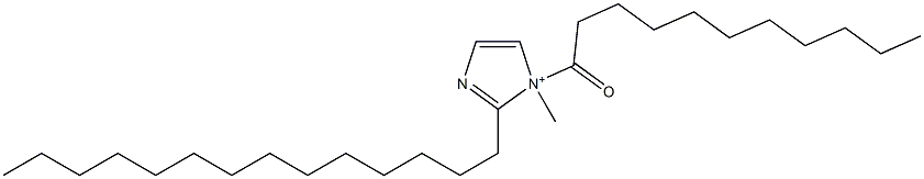 1-Methyl-1-undecanoyl-2-tetradecyl-1H-imidazol-1-ium Struktur