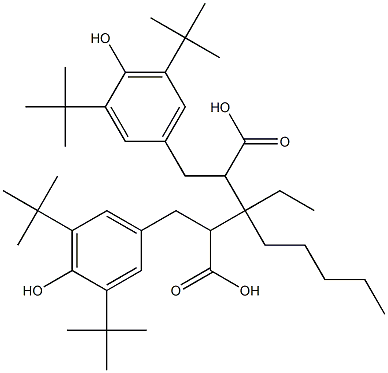 Bis[3-(3,5-di-tert-butyl-4-hydroxyphenyl)propionic acid]3,3-octanediyl ester Struktur