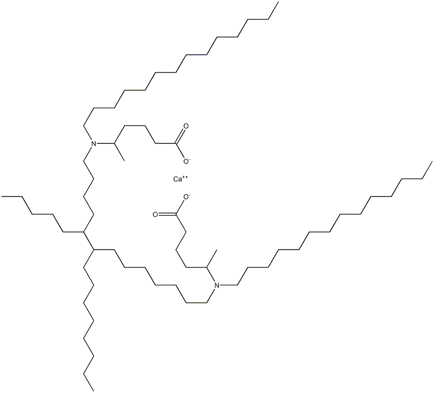 Bis[5-(ditetradecylamino)hexanoic acid]calcium salt Struktur