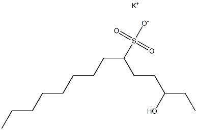 3-Hydroxytetradecane-6-sulfonic acid potassium salt Struktur