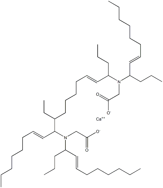 Bis[N,N-di(5-dodecen-4-yl)aminoacetic acid]calcium salt Struktur