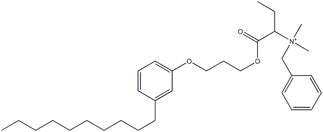 N,N-Dimethyl-N-benzyl-N-[1-[[3-(3-decylphenyloxy)propyl]oxycarbonyl]propyl]aminium Struktur