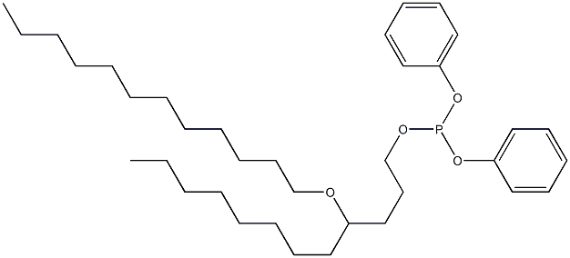 Phosphorous acid 4-(dodecyloxy)dodecyldiphenyl ester Struktur