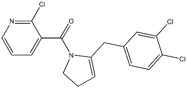 2-Chloro-3-[(4,5-dihydro-2-(3,4-dichlorobenzyl)-1H-pyrrol)-1-ylcarbonyl]pyridine Struktur