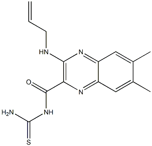 6,7-Dimethyl-3-(allylamino)-N-thiocarbamoylquinoxaline-2-carboxamide Struktur