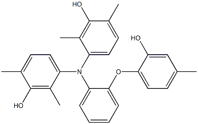 N,N-Bis(3-hydroxy-2,4-dimethylphenyl)-2-(2-hydroxy-4-methylphenoxy)benzenamine Struktur